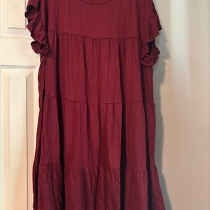 Entro Burgundy Tunic Top